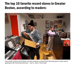 Boston.com's Top 10 Record Stores - GOOD TASTE Records - GOOD TASTE Records