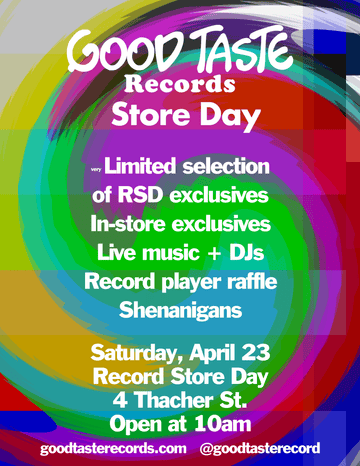 GOOD TASTE Records Store Day April 2022 + New Releases for April 23, 2022 - GOOD TASTE Records