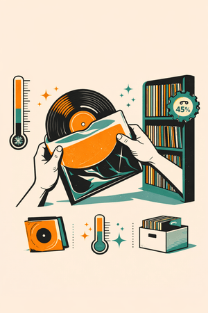 How To Store Vinyl Records Properly and Why Temperature, Sleeves, And Shelving Matters - GOOD TASTE Records