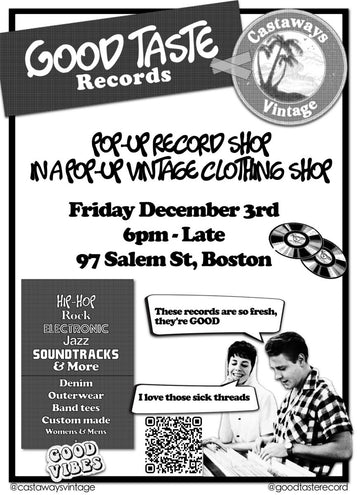 Pop-Up Record Store at Vintage Castaways Pop-Up - GOOD TASTE Records