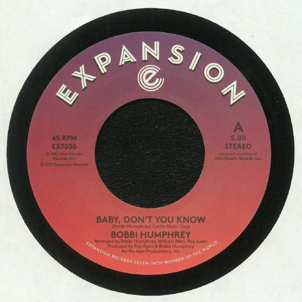 Bobbi Humphrey - Baby Don't You Know Vinyl 7"_EX7030 7_GOOD TASTE Records