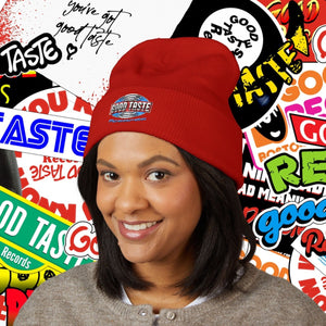 EMBLEM Embroidered Beanie_GOOD TASTE Records