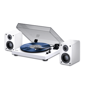 Mixx Analog 5 - Vinyl Record Player + Speakers (White Color)_GOOD TASTE Records