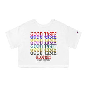TASTE the Rainbow Women's Cropped T-Shirt_GOOD TASTE Records