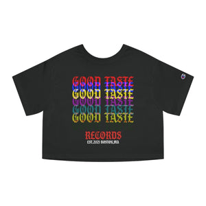 TASTE the Rainbow Women's Cropped T-Shirt_GOOD TASTE Records