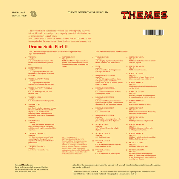 Alan Tew - Drama Suite Part II/2 Vinyl LP_4251804143813_GOOD TASTE Records