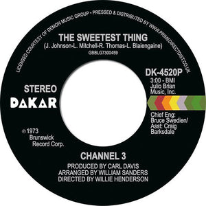 Channel 3 - The Sweetest Thing (Record Store Day 2021 7" Vinyl)_0101010129_GOOD TASTE Records