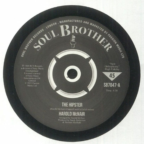 Harold McNair - The Hipster Vinyl 7"_SB7047 7_GOOD TASTE Records