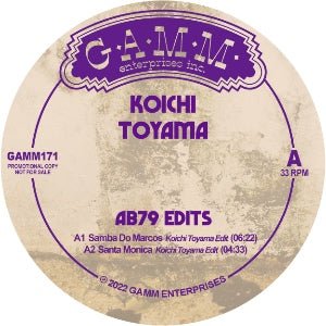 Koichi Toyama - AB79 Edits Vinyl 12"_GAMM171 9_GOOD TASTE Records