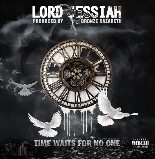 Lord Jessiah x Bronze Nazareth - Time Waits For No One (Silver Color) Vinyl LP_686259129091_GOOD TASTE Records