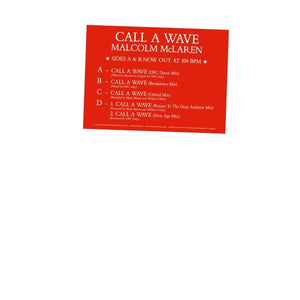 Malcolm McLaren & Bootzilla Orchestra - Call A Wave Vinyl 12"_4251804139267_GOOD TASTE Records