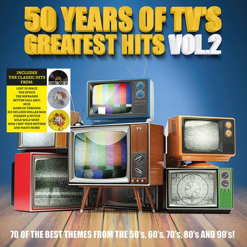 VARIOUS - 50 YEARS OF TV'S GREATEST HITS, VOL. 2 (2LP/SPLATTER VINYL) (RSD) Vinyl LP_3700477835408_GOOD TASTE Records